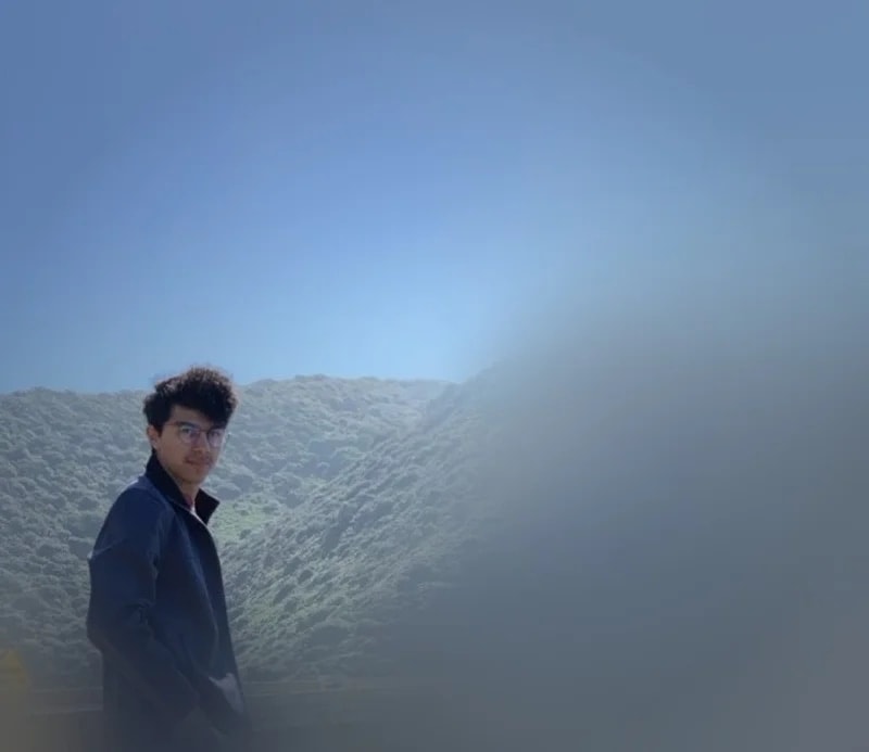 Claudio Romero on a hillside